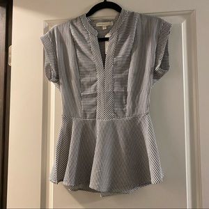 Striped Peplum Blouse